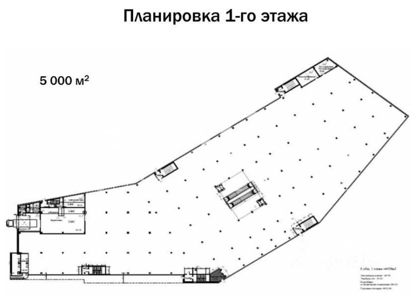 Планировка офиса 5000-9781.4 м², 1 этаж, Административное здание «г Москва, 2-я Магистральная ул., 9, стр. 1»